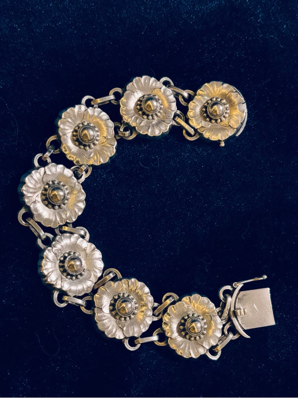 Rare Georg Jensen Sterling Silver “Blossom” Bracelet 1940’s. Trade 4 rose gold! - Picture 2 of 16